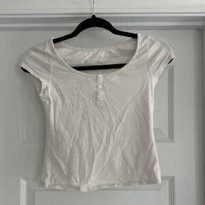 Lululemon Athletica White Short Sleeve Tee
